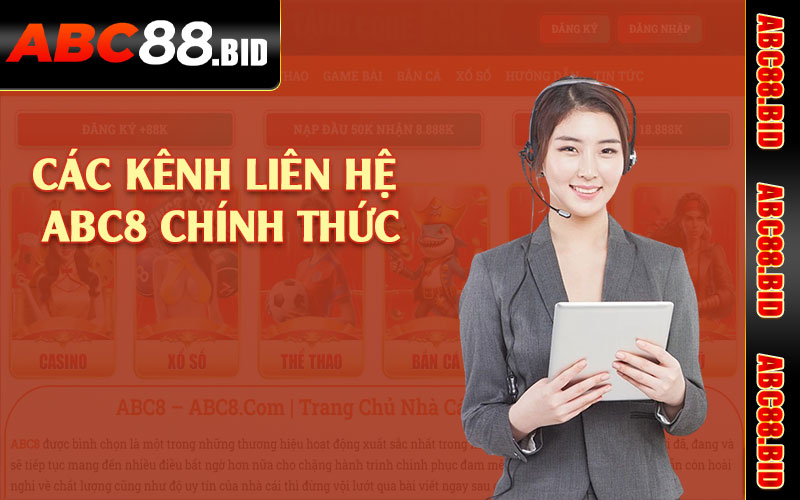 Các kênh liên hệ ABC8 chính thức